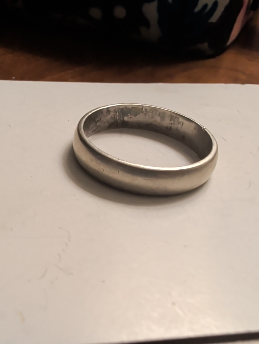 Sterling Silver 925 wedding band ring size 12 unisex silver ring vintage